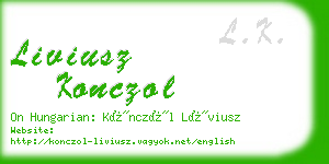 liviusz konczol business card